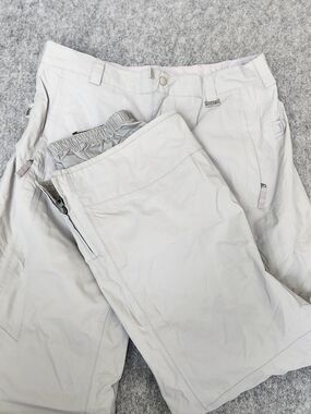 Vintage Burton Ski Pants Women's L Gray Gorpcore Adjustable Waist Snowboard Y2K